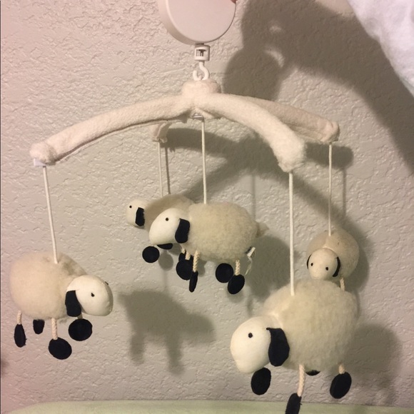 pottery barn lamb mobile